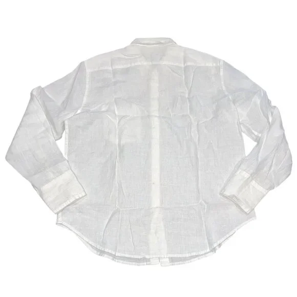J.Crew Women's Sz 6 White Garçon Classic Shirt Baird McNutt Irish Linen CG940 - Picture 5 of 11